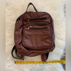 Small leather backpack